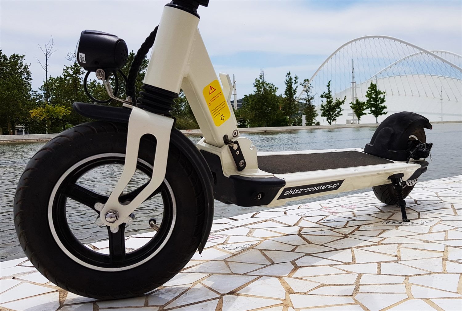 Whizz electric scooter photographed at the Athens Olympic complex